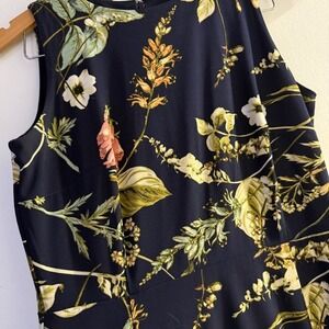 Anne Klein Sleeveless Fit and Flare Dress Midi Size 6 Garden Party Shower Floral